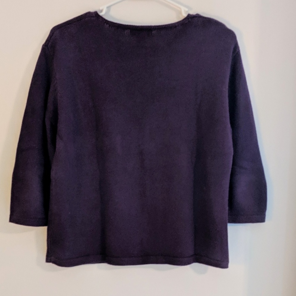 Christopher Banks ⭐ Purple Knit Top MED PETITE - Picture 4 of 4